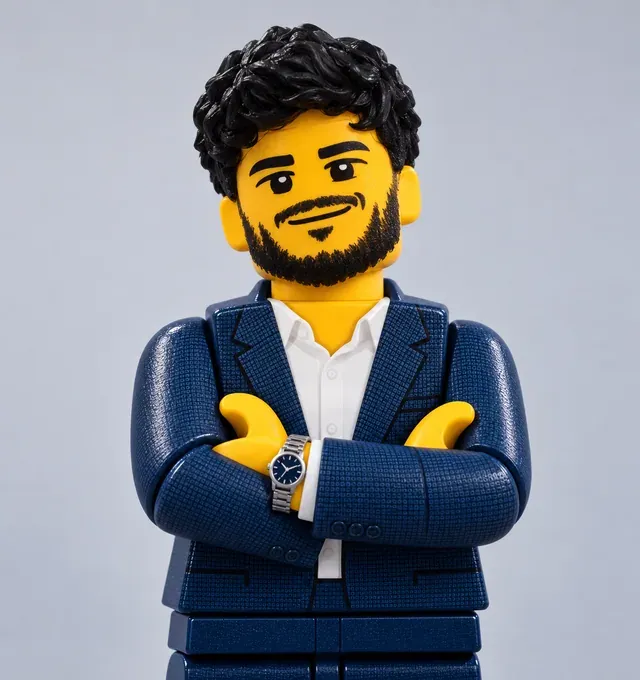 LEGO style portrait of Elgun Hasanov